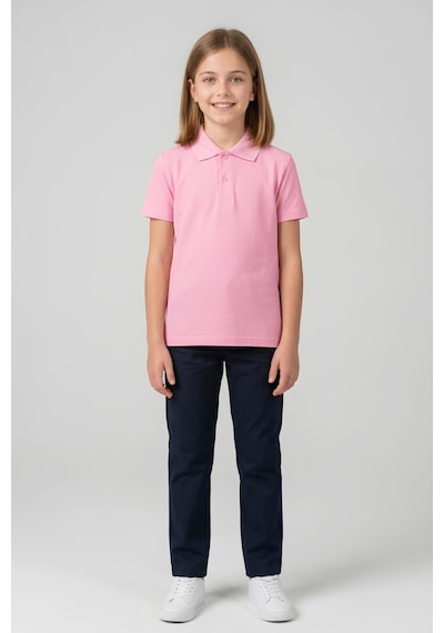Modanino Kız Çocuk T-shirt %100 Pamuk Ve Okul Tarz 6-16 Yaş 12784mrt Pembe