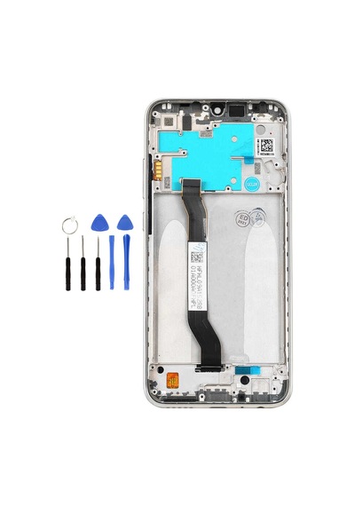 Xiaomi Redmi Note 8 Çıtalı Uyumlu Lcd Ekran Dokunmatik Gümüş