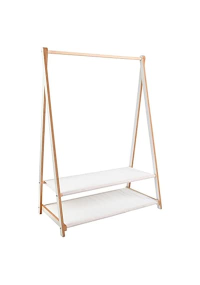 Tarzda Elbise Askısı Elbise Çubuklu Ve 2 Metal Raflı 92 X 173 X 41 Cm G X Y X D Krem Beyaz Hsr07w Çok Renkli