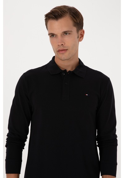 U.S. Polo Assn. Erkek Regular Fit Polo Yaka Siyah Basic Sweatshirt 50315941-VR046