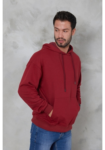 Twenty3 Erkek Oversize Kapüşonlu Kanguru Cepli Ribanalı Uzun Ko (556536066)