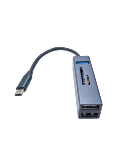 Type C Usb Çoklayıcı Hub + Mikro Ve Sd Kart Okuyucu