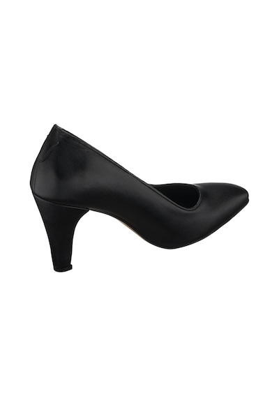 Costo Shoes 45-46-47-48-49-50 Numara Ays7986 Siyah Deri Topuklu Özel Seri Kadın Stiletto Siyah Deri