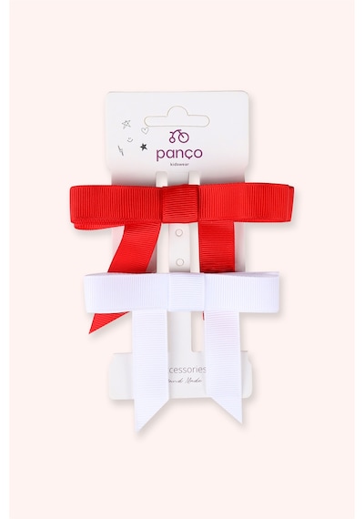 Panço Kız Çocuk Fiyonklu Toka Seti Çok Renkli 2512GK09016