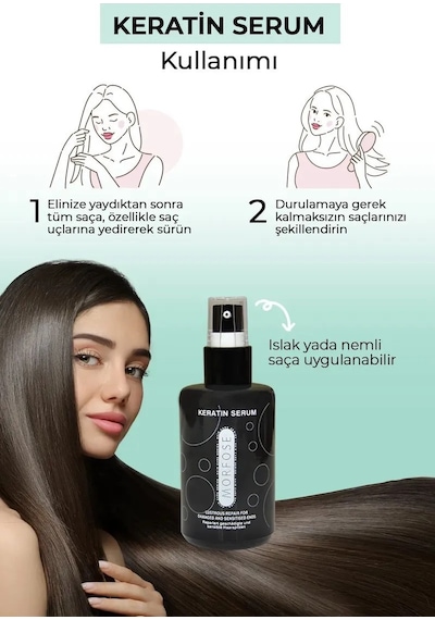 Jenerik Keratin Saç Serumu 75 Ml - Yıpranmış Saçlar İçin - Mrfs