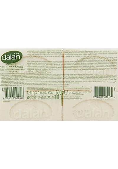 Dalan Geleneksel Saf Beyaz Banyo Sabunu Gül 150x4 G 285 ML