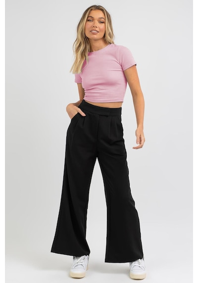 Madmext Toz Pembe Basic Crop Kadın Tişört Mg1772-toz Pembe