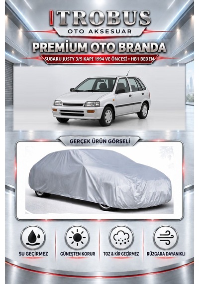 Subaru Justy 3/5 Kapı 1994 Ve Öncesi Uyumlu Premium Araba Brandası Oto Branda Hb1 Beden