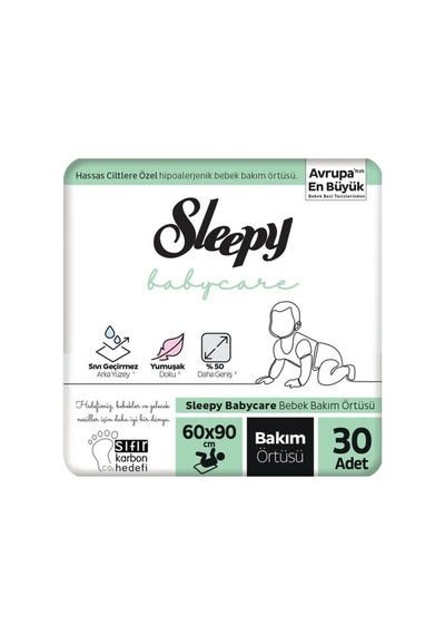 Sleepy Bebek Bakım Örtüsü 60x90 CM 10'lu x 3 Adet PKT.SLEEPY.018