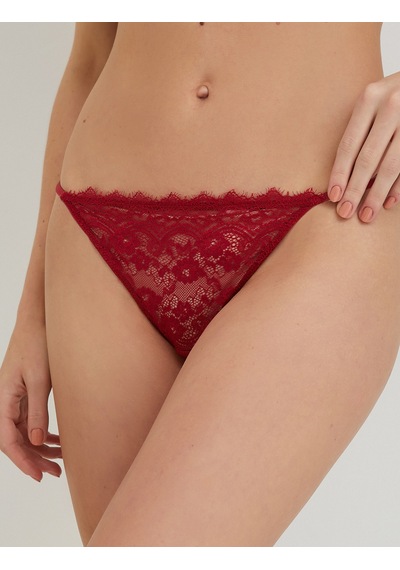 Koton Dantelli String Külot Çiçekli Kırmızı 4wlk30054mk Kırmızı