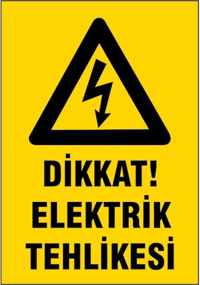 5 Adet Elektrik Tehlikesi Uyarı Ikaz Levhası