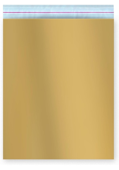Bantlı Metalize Lüks Hediye Paketi Gold 50'li 35 x 50 CM
