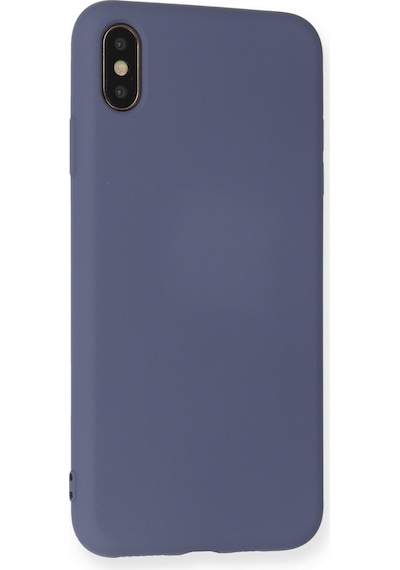 Gld-spt- Newface Apple Uyumlu iPhone Xs Max Kılıf Nano İçi Kadife Silikon - Gri,