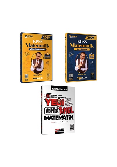 Yediiklim 2027 Kpss Atölye Serisi Matematik Video Ders Notları+soru Bankası Ve Yedi Adımda Temel Matematik Set-161211