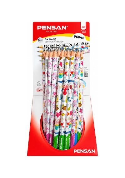 Pensan Hayvanlar Desenli Kurşun Kalem 96040 Çok Renkli