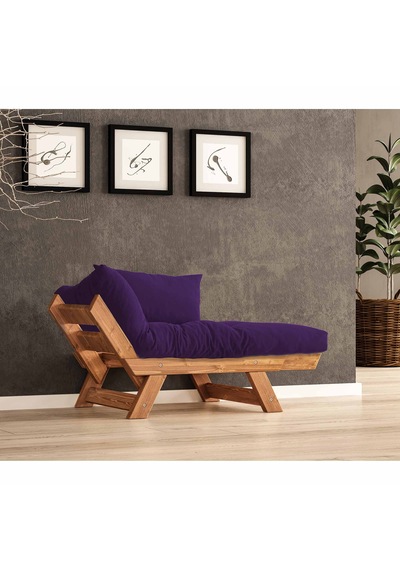Woodesk Adalar Masif Tik-mor Renk Berjer Cpt8157-140 Mor