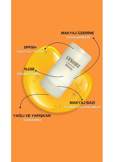 Spf50+ Pa++++ Güneş Koruyucu Stick, Parfümsüz, Suya Dayanıklı, Vegan, Non-komedojenik, Yüz Ve Dudak İçin
