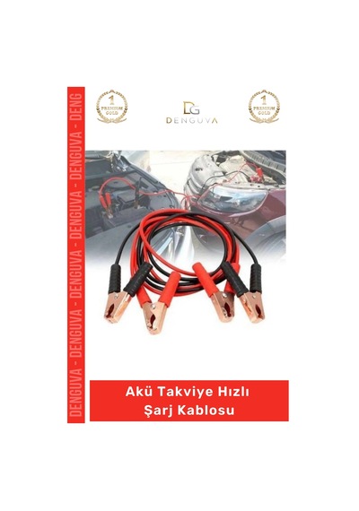 Akütakviye 1200 Amper 100 Bakır Kalın Yüksek İletken Güçlü Oto Akü Takviye Hızlı Şarj Kablosu
