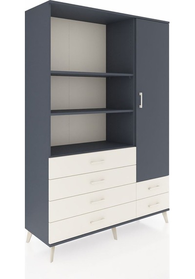 Hyperion Dolap 7 Raflı 6 Çekmeceli Tek Kapaklı 132x44x195 Antrasit-antrasit/aytaşı Antrasıt/aytası Hyperion Dolap 7 Raflı 6 Çekmeceli Tek Kapaklı 132x44x195 Antrasit-antrasit/aytaşı Antrasıt/aytası