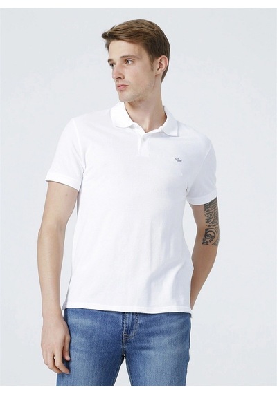 Dockers Erkek Minimalist Polo Yaka Kısa Kol T-shirt - Günlük Kullanım Beyaz