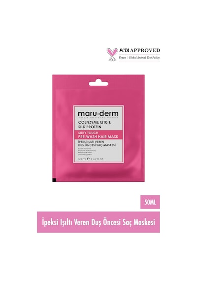 Maru.derm Duş Öncesi Saç Maskesi -coenzyme Q10 & Silk Protein Ipeksi Işıltı Veren Duş Öncesi Saç Maskesi 50 Ml