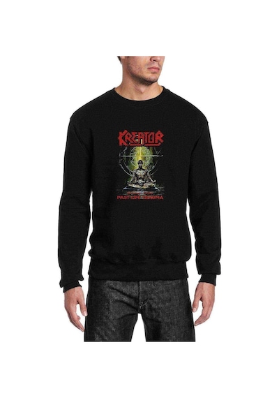 Kreator Past Life Trauma Baskılı Siyah Erkek Örme Sweatshirt
