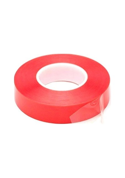Çift Taraflı Akrilik Silikonize Bant 18 MM x 2 Metre Kırmızı   Vhb