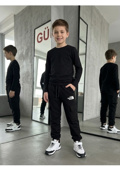 Güneş Kids Erkek Çocuk Eşofman Altı Siyah