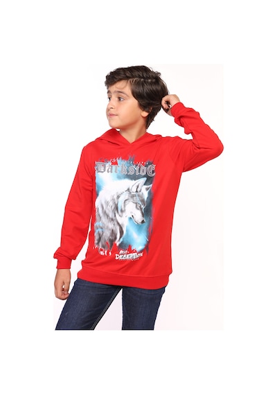 Toontoy Erkek Çocuk Baskılı Sweatshirt Kırmızı