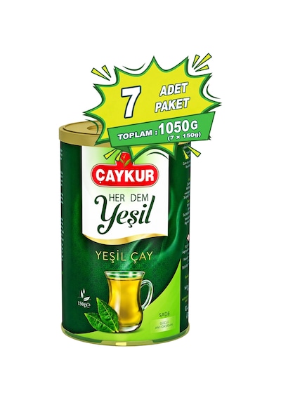 Herdem Yaprak Yeşil Dökme Çay 150 Gr. Yedili Paket