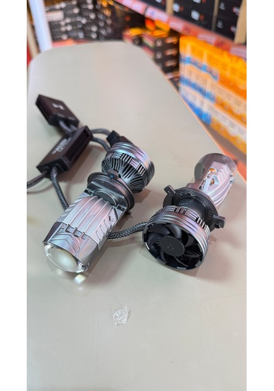 H4 Mercekli Led Zenon Led Zenon Şimşek Etkili 120w Güç 24.000 Lümen 12-24v Uzun Ömürlü Güçlü Çizgisel Odak 2