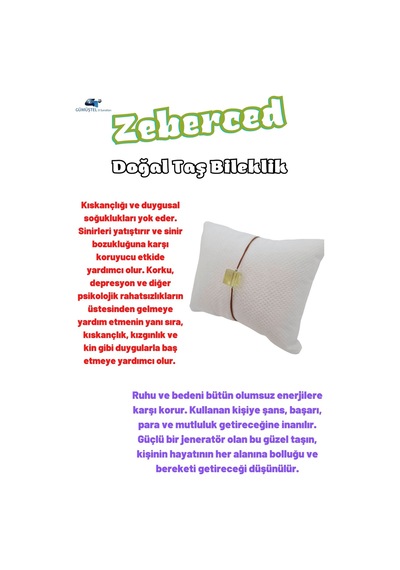 Gümüştel El Sanatları Sertifikalı Zeberced Doğal Taş Bileklik Aaa Kalite Asimetrik Küp Çok Renkli