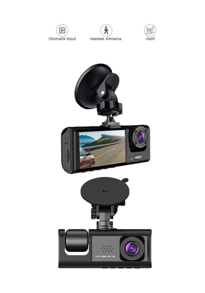 1. 3 Kameralı Full Hd Araç Kamerası Ön, İç Ve Arka Görüş İle %100 Kapsama 60489009