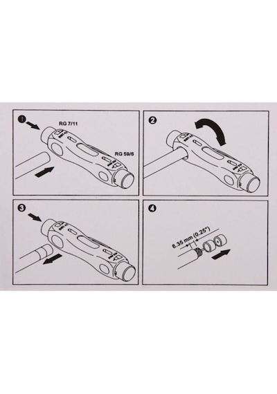Kablo Soyucu Sıyırıcı Koaksiyel Rg11 - Rg6 - Rg56 Universal Kalem Tipi Kablo Soyucu