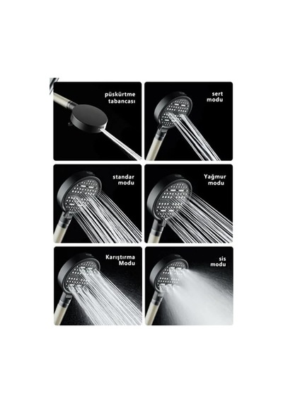 Ayrex Mayaglory Multi 6 Fonksiyonlu Spa Etkili Filtreli Duş Başlığı Yüksek Basınçlı Su Tasarruflu Klor Ve Kire Diğer