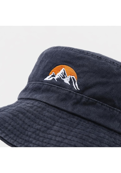 Valkyrie Outdoor Balıkçı Şapkası Geniş Kenarlı Dağ Nakışlı Kamp Yürüyüş Balıkçı Şapka Siyah Siyah