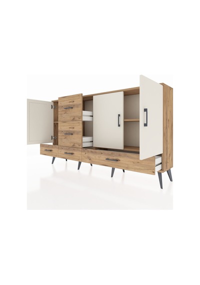 Arges Konsol 4 Raflı 5 Çekmeceli 3 Kapaklı 176x30x99 Çam-aytaşı/çam Aytası/atlas Çam - Atlas Çam Arges Konsol 4 Raflı 5 Çekmeceli 3 Kapaklı 176x30x99 Çam-aytaşı/çam Aytası/atlas Çam - Atlas Çam