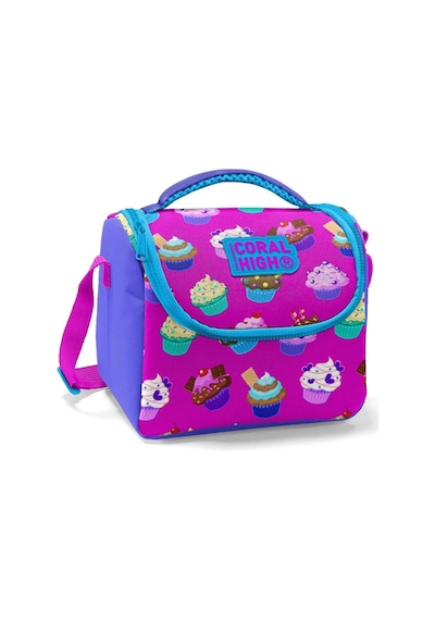 Coral High Kız Çocuk Cupcake İlkokul Sırt Çantası Ve Beslenme Çantası Çok Renkli