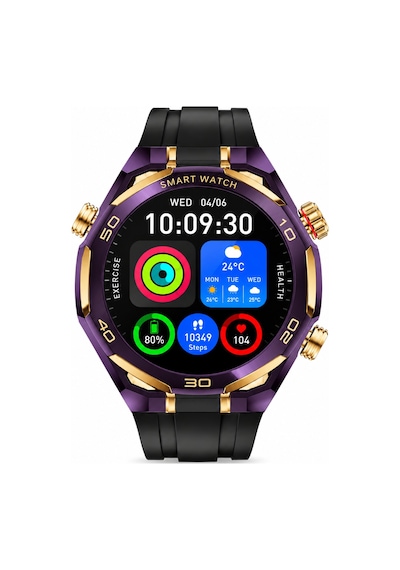Kalobee Sk55 Pro Aı Yapay Zeka Destekli 3 Kordonlu Akıllı Saat 1.6" Amoled, Bluetooth Görüşme, Ip68, Kablosuz Şarj-mor-15044