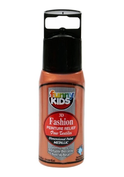 Funny Kids 60 ML Metalik Bakır Boyutlu Boncuk Boya 4356 Bakır