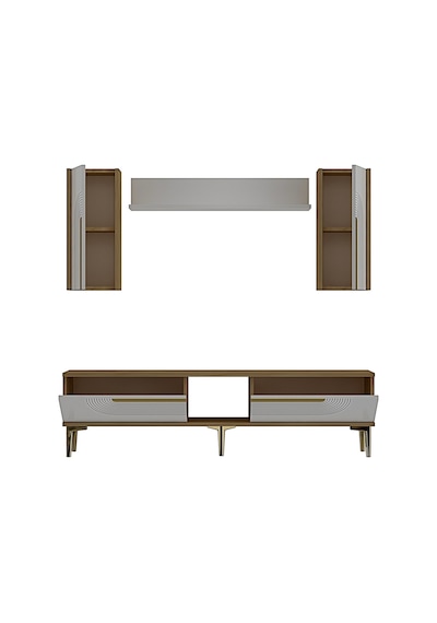Tvr1502 Meyra Tv Ünitesi Takımı 150cm Safirmeşe-beyaz-gold