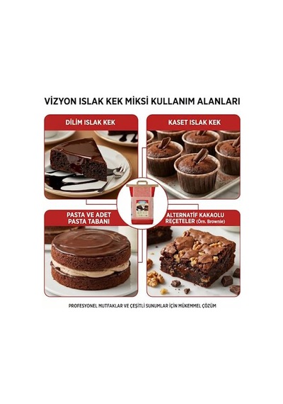 Vizyon Islak Kek Toz Karışımı 10 Kg