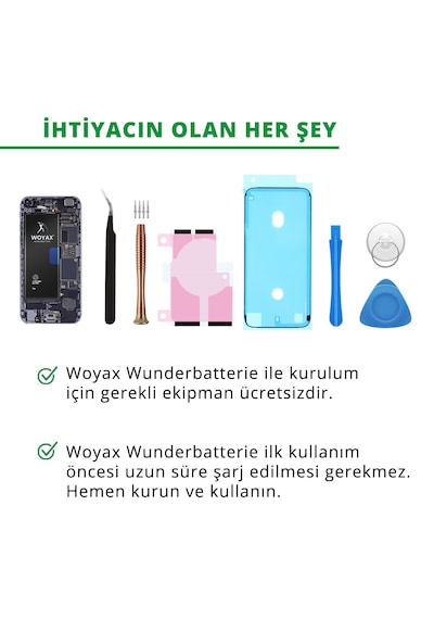 Woyax Apple Uyumlu iPhone 14 Pro  Premium Batarya 3510 Mah Yüksek Kapasite