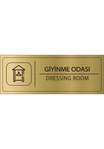 Mayeka Giyinme Odası İsimlik Altın Metal Kapı İsimliği Levhası Yönlendirme Tabelası