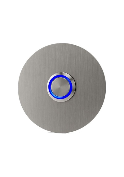 Lockway Z301m Paslanmaz 304 Yuvarlak Zil Butonu Ø70mm Mavi Led