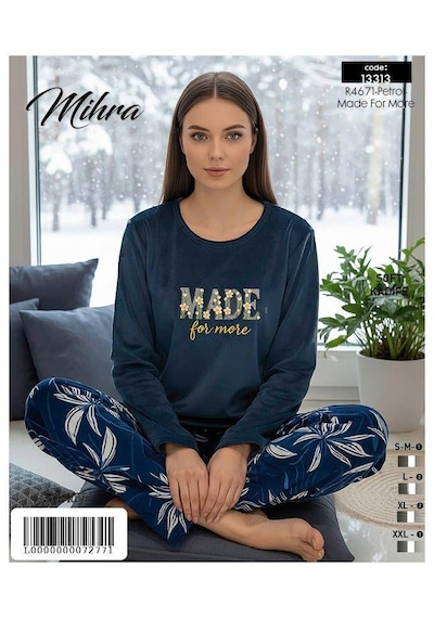 Miressa Polar Pijama Takımı Lacivert