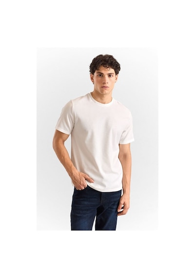 Süvari Beyaz Regular Bisiklet Yaka Tişört Ts1014000469-bey