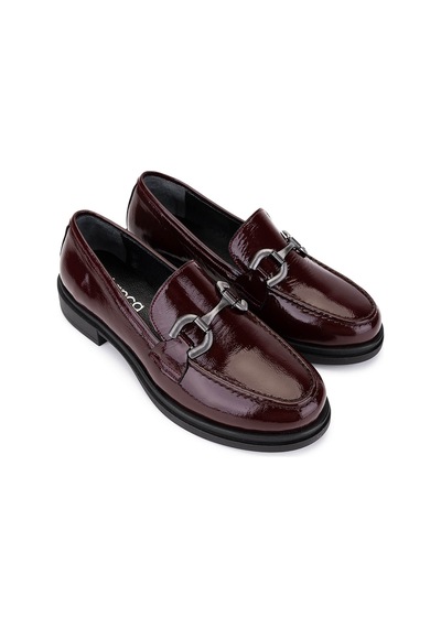 Tamer Tanca Kadın Hakiki Deri Bordo Loafer Ayakkabı 899 26101 Bn Ayk Sk25-26 K.bordo Rgn Bordo