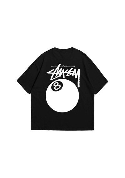 Startmore Sts. Eight Baskılı Oversize Unisex Beyaz Siyah