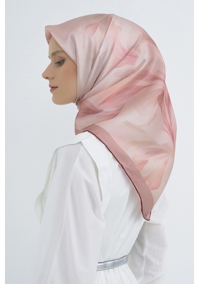 Armine Saf İpek Sura Eşarp-2026 İlkbahar-yaz- 951900d Pudra-bordo